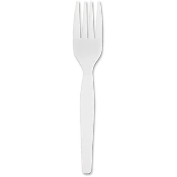 Eat-In Tools Forks Heavy-Weight; White - 1000 Count EA687054 - main